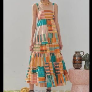 Alemais sloan tiered poplin dress 6